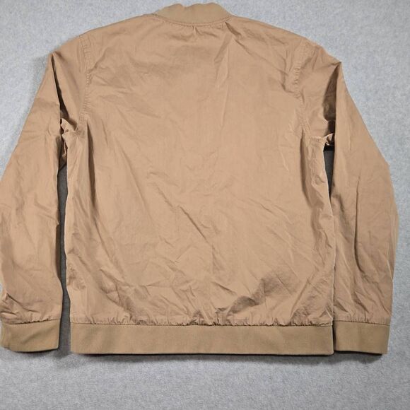 Marine Layer Rossland Dry Wax Bomber Jacket Tan Full Zip Medium - Picture 7 of 11